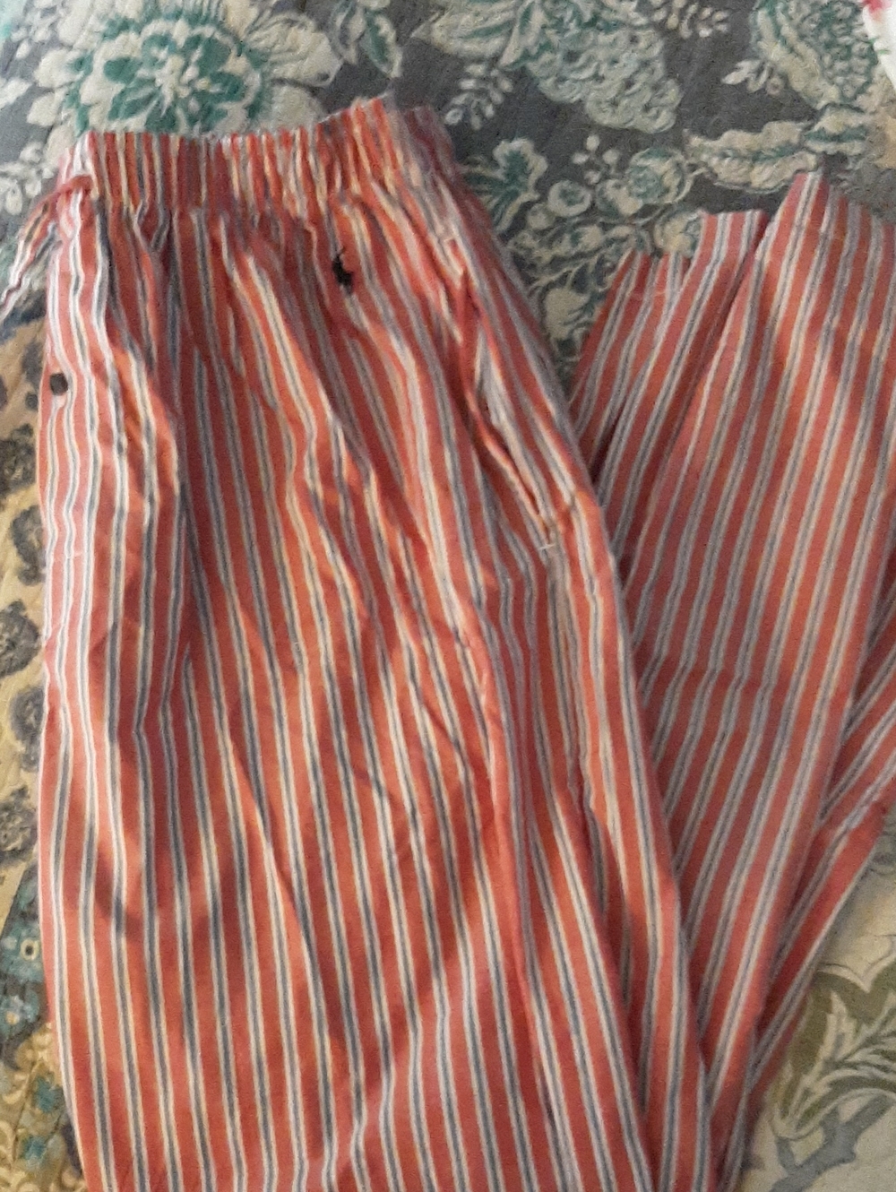 Ralph Lauren Red  Pinstriped Men’s Pajama Pants Large , New W/O Tags